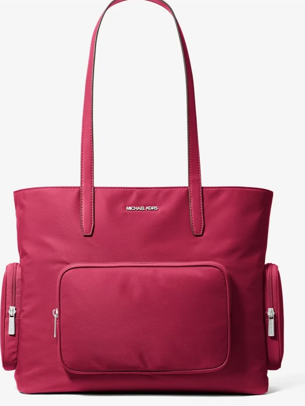 Michael Kors Khai Women Nylon Multifunction Zip Pocket Tote Bag Handbag MK